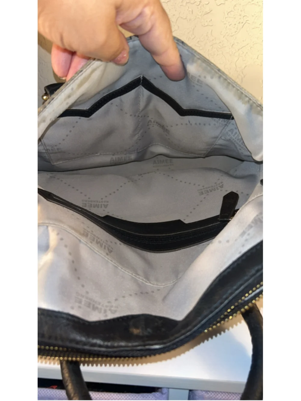 Women's Aimee Kestenberg Satchel Bag One Size Black Grey